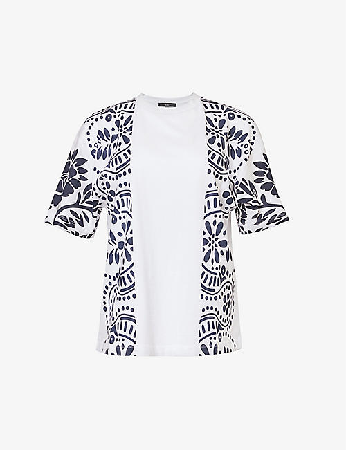 WEEKEND MAX MARA: Viterbo floral-pattern cotton-jersey T-shirt