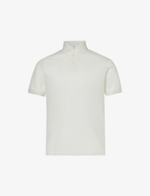 EMPORIO ARMANI: Monogram regular-fit cotton polo shirt