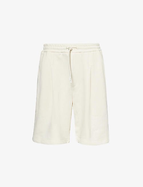 EMPORIO ARMANI: Contrast-panel cotton-jersey shorts