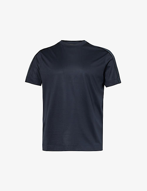 EMPORIO ARMANI: Brand-tape regular-fit &nbsp;jersey T-shirt