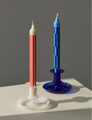 HAY: Graphic-pattern wax candles set of four