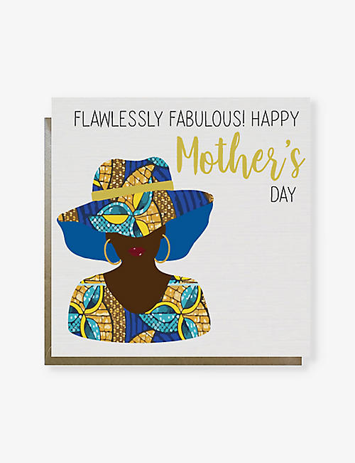 AFROTOUCH DESIGN: 'Flawless' Mother's Day card 15cm x 15cm