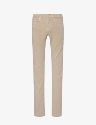 Shop Frame Men's Smoke Beige L'homme Slim Belt-loop Tapered-leg Slim-fit Stretch-denim Jeans