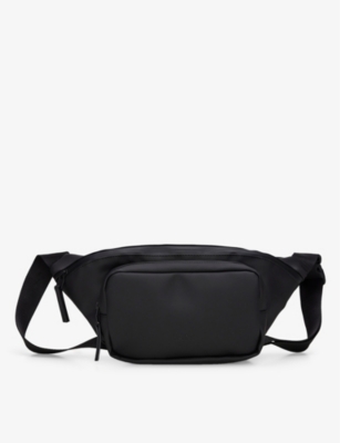 RAINS: Pocket-embellished coated-shell bum bag