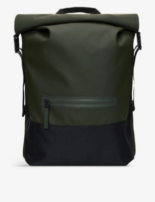 Shop Rains Trail Roll-top Shell Backpack In 03 Green