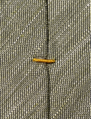 Shop Eton Men's Mid Green Solid Silk-blend Tie
