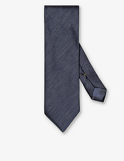 ETON: Solid silk-blend tie