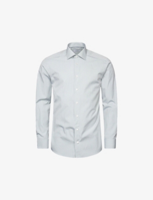 ETON: Elevated Bengal stripe slim-fit organic-cotton poplin shirt