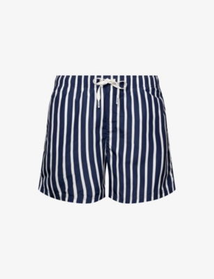 ETON: Striped drawstring woven swim shorts