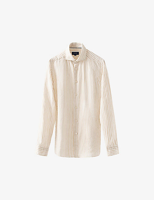 ETON: Striped slim-fit linen shirt