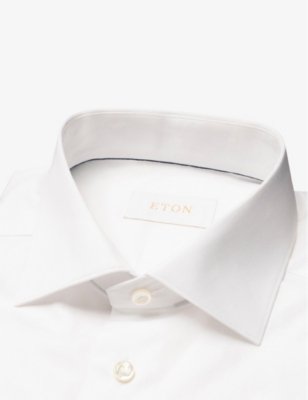 Elevated-twill regular-fit cotton shirt