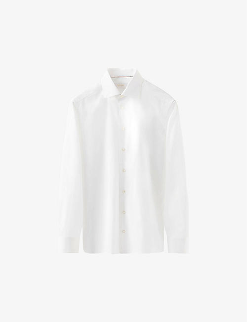 ETON: Elevated-twill regular-fit cotton shirt