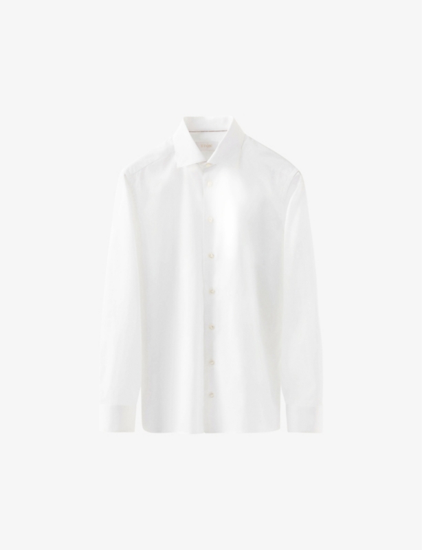 Elevated-Twill Contemporary-Fit Cotton Shirt