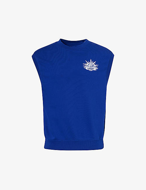 REPLAY: Logo-print cotton-blend sweatshirt
