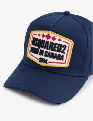 DSQUARED2 DSQUARED2 MEN'S VY BORN IN CANADA BRAND-EMBROIDERED COTTON-TWILL CAP
