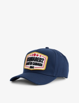 DSQUARED2 DSQUARED2 MEN'S VY BORN IN CANADA BRAND-EMBROIDERED COTTON-TWILL CAP
