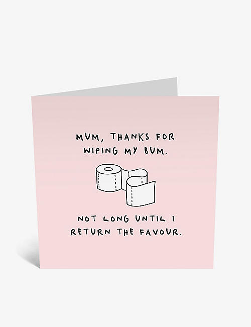 CENTRAL 23: Mum Wiping Bum Mother's Day card 14.7cm