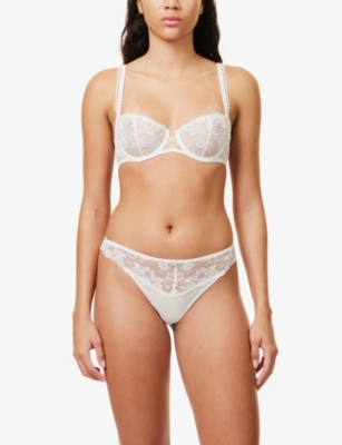 Aubade Womens Opale Kiss Of Love Mid-rise Lace Briefs In Opale