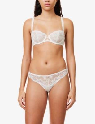 Aubade Womens Opale Kiss Of Love Mid-rise Lace Briefs In Opale