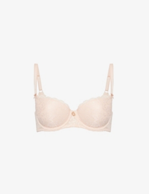 Shop Aubade Women's Nude D Ete Rosessence Stretch-lace Half-cup Bra