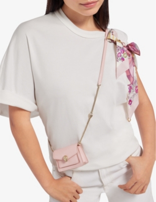 Shop Bvlgari Serpenti Leather Cross-body Bag In Pink Medium