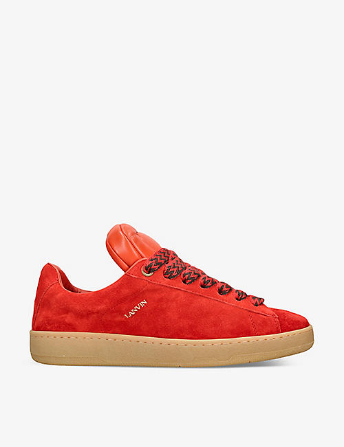 LANVIN: Lanvin x Future Hyper Curb padded-tongue suede mid-top trainers