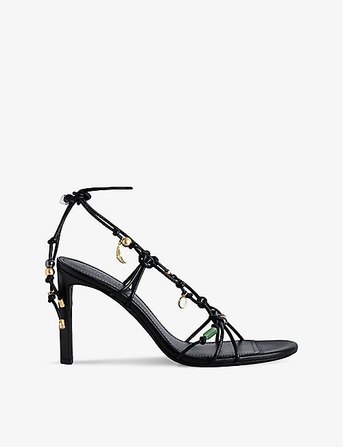ZADIG&VOLTAIRE: Alana charm-embellished heeled leather sandals