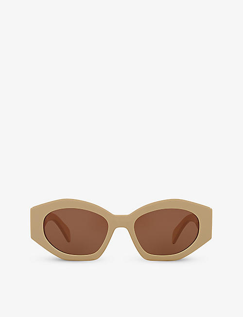 CELINE: CL40238U oval-frame acetate sunglasses