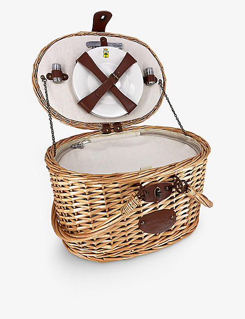 LES JARDINS DE LA COMTESSE: Rivoli two-person wicker picnic basket 48cm
