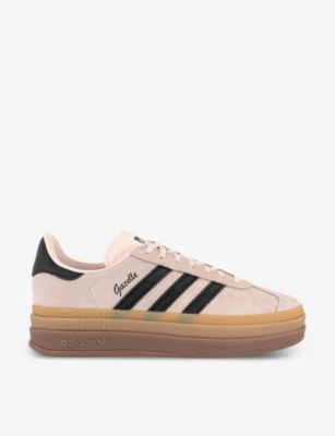 Adidas Originals Adidas Womens Wonder Quaetz Black Blac Gazelle Bold Brand-embellished Suede Low-top Trainers In Wonder Quaetz Black Blac