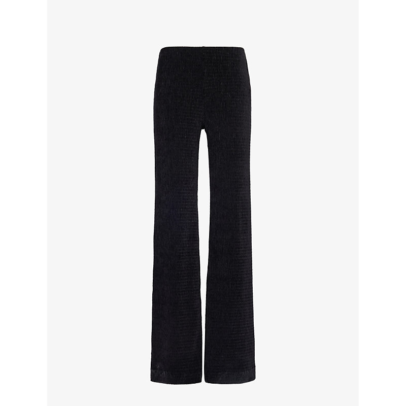Shop Camilla And Marc Women's Black Piper Straight-leg Mid-rise Stretch-woven Trousers