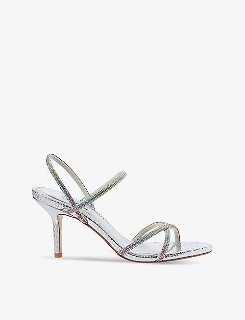 DUNE: Miraculous embellished metallic faux-leather sandals