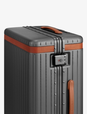 Shop Carl Friedrik Cognac/grey The Check-in Suitcase 65cm