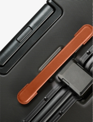 Carl Friedrik The Large Check-in Cognac Brown In Cognac/grey