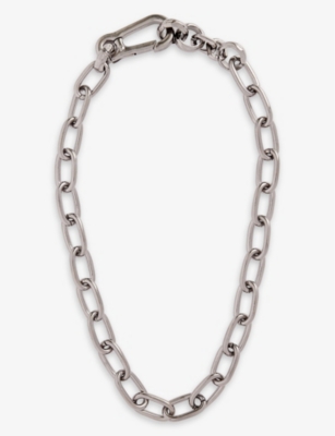 MARTINE ALI: Gunnar 925 sterling silver-plated brass necklace