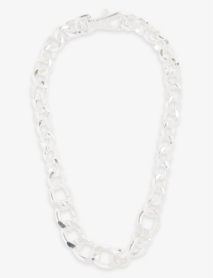 MARTINE ALI: Yurel 925 sterling silver-plated brass necklace