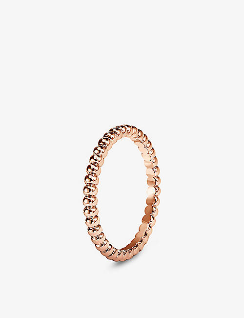 VAN CLEEF & ARPELS: Perlée 18ct rose-gold ring