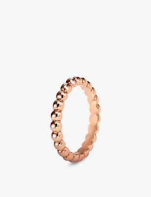 Van Cleef & Arpels Womens Pink Gold Perlée 18ct Rose-gold Ring