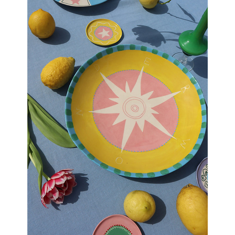 Shop Laetitia Rouget Wonders Hand-painted Stoneware Fruit Platter 36cm