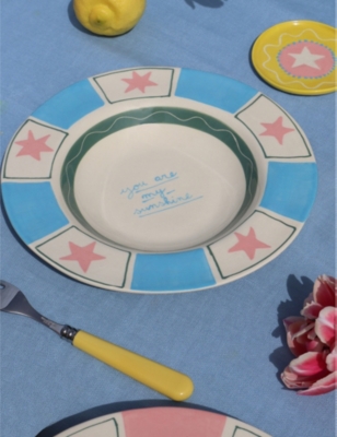 Shop Laetitia Rouget You Are My Sunshine Hand-painted Stoneware Dinner Plate 26cm