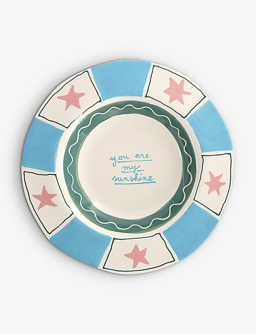 LAETITIA ROUGET: You Are My Sunshine hand-painted stoneware dinner plate 26cm