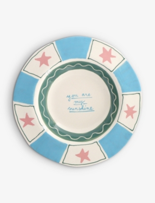 Shop Laetitia Rouget You Are My Sunshine Hand-painted Stoneware Dinner Plate 26cm