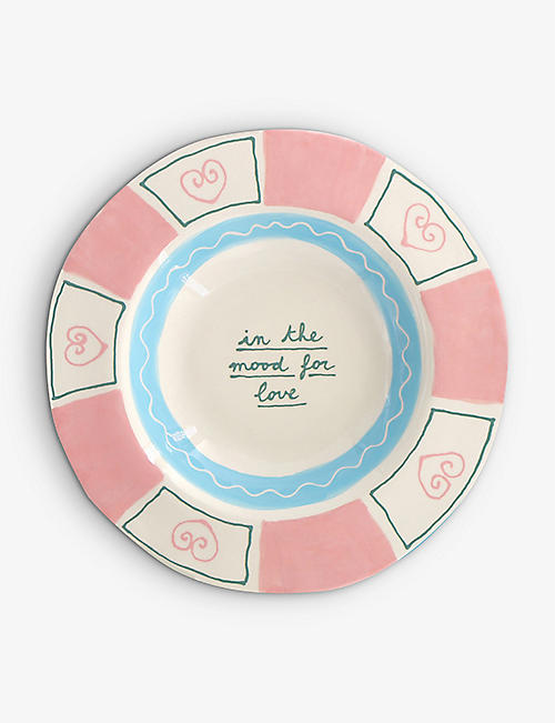 LAETITIA ROUGET: In The Mood For Love hand-painted stoneware dinner plate 26cm