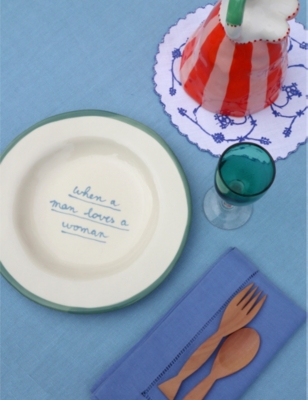 Laetitia Rouget When A Man Loves A Woman Hand-painted Stoneware Dessert Plate 20cm
