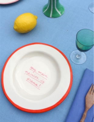 Laetitia Rouget My Main Passion Is Drama Stoneware Dessert Plate 20cm
