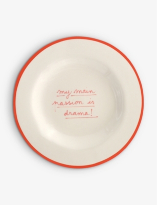 Shop Laetitia Rouget My Main Passion Is Drama Stoneware Dessert Plate 20cm