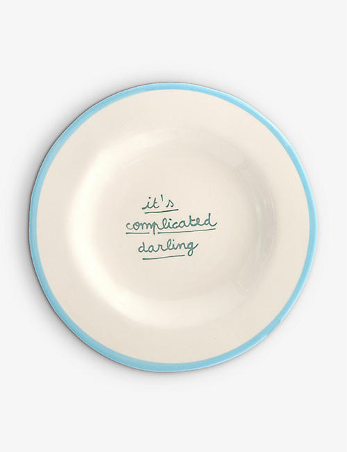 LAETITIA ROUGET: It's Complicated Darling stoneware dessert plate 20cm