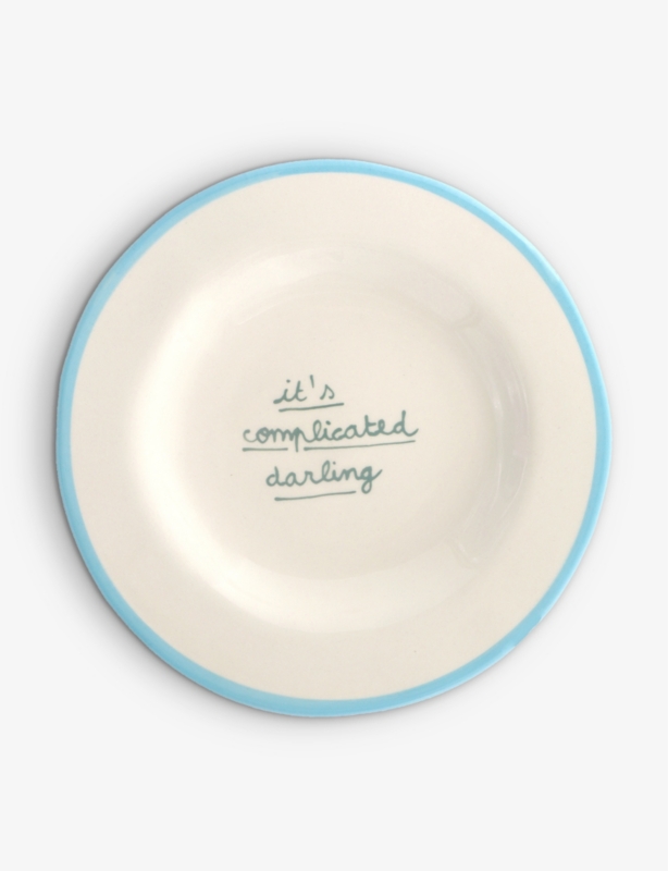 It's Complicated Darling stoneware dessert plate 20cm