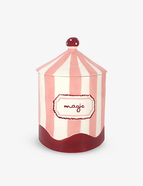 LAETITIA ROUGET: Magic Box hand-painted ceramic storage jar 22cm