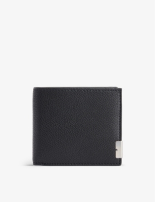 Burberry Black B Cut Leather Bifold Wallet